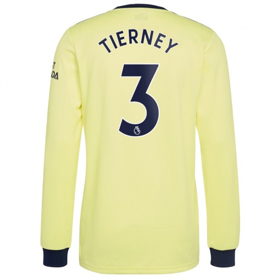 Camisola Arsenal Kieran Tierney 3 Equipamento Segundo 2021-2022 Manga Comprida